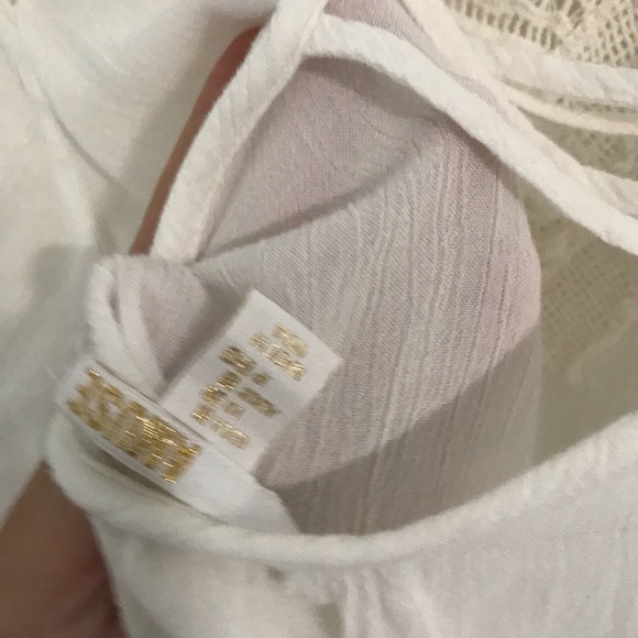 Amuse Flowy White Midi Boho Top - Picture 7 of 9